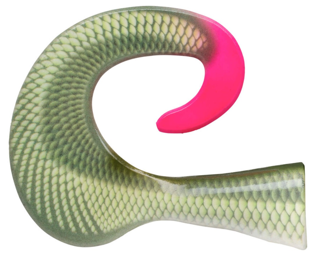 Змінний силіконовий хвіст Rapala X-Rap Otus25 Curly Tail OG (2шт/уп)