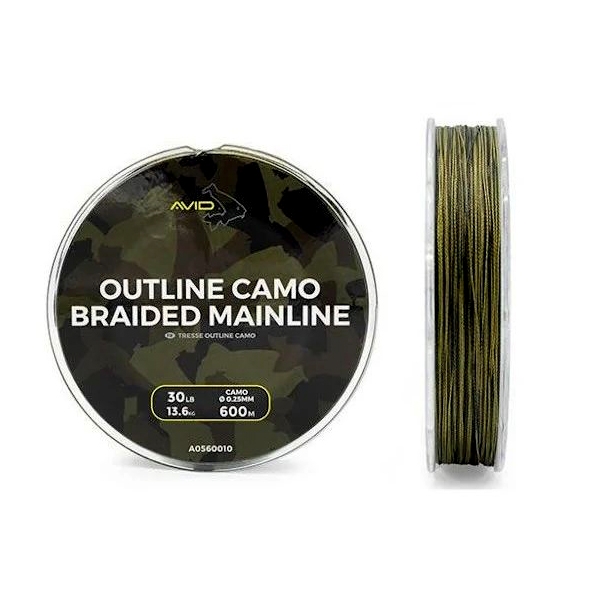 Шнур Avid Carp Outline Camo Braided Mainline 0.25mm 30Lb 300m