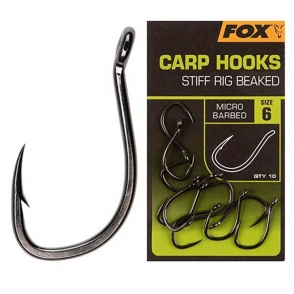 Гачки Fox Carp Hooks Stiff Rig Beaked №6