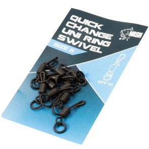 Вертлюг швидкозємний з кільцем Nash QuickChange Uni Ring Swivel 10шт Size 8