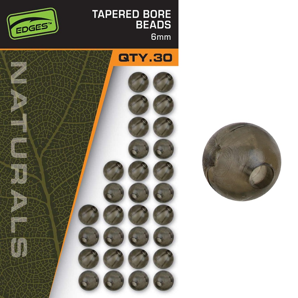 Гумова намистина Fox Naturals Tapered Bore Beads 6mm
