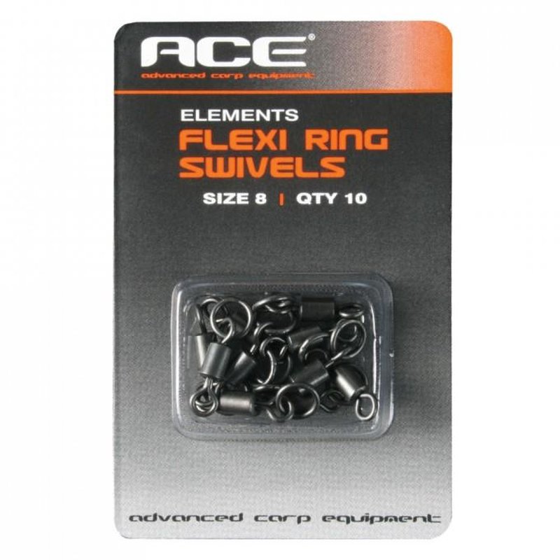 Вертлюжок для комбінованого повідця QC Flexi RingStiff Link Swivel - Size 8