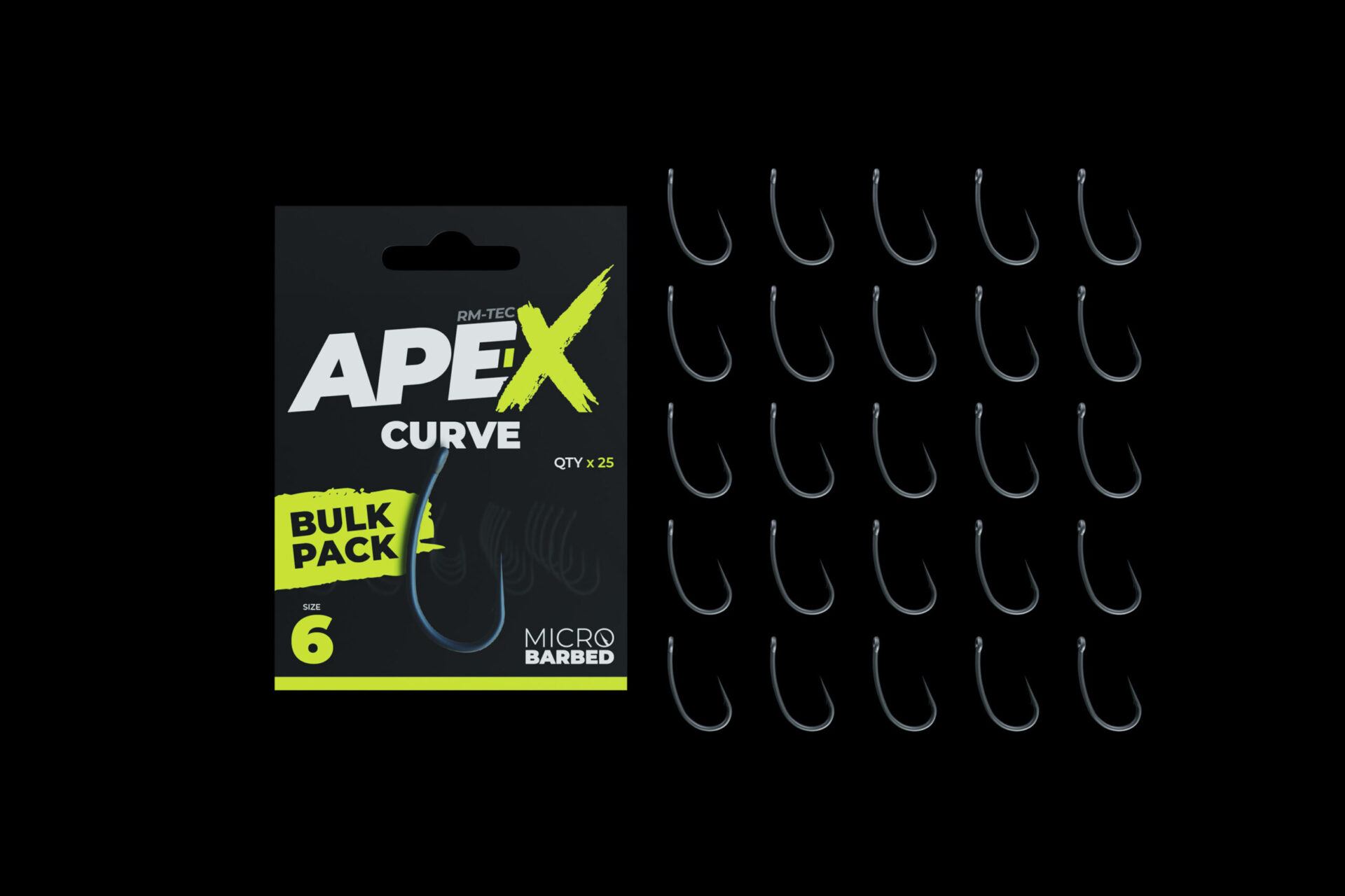 Гачки RidgeMonkey Ape-X Curve Barbed 25шт/уп