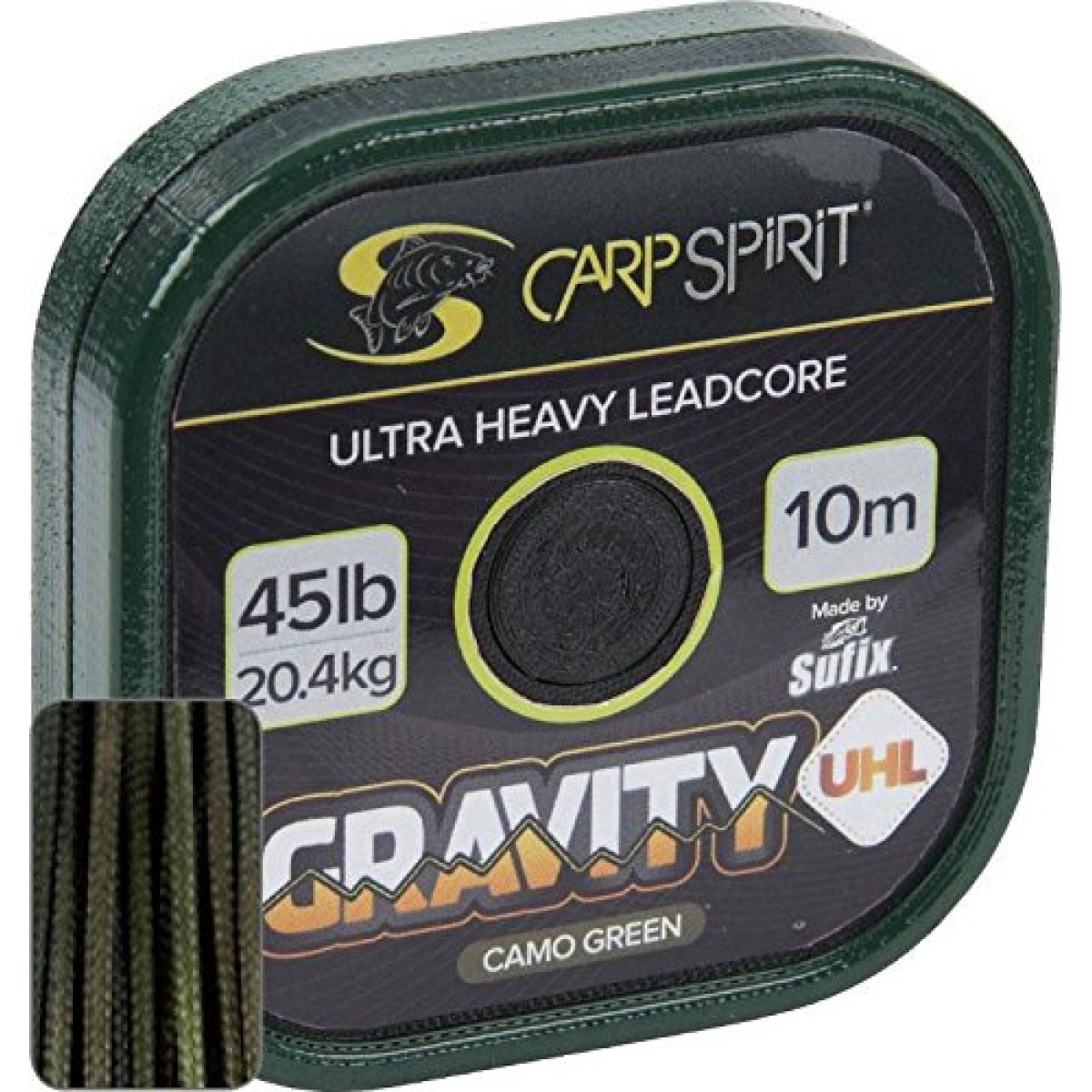 Лідкор Carp Spirit Gravity UHL Ultra Heavy Lead Core 10м 20.4кг 45LB Camo Green