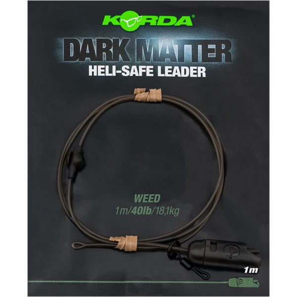 Готовий монтаж Korda Dark Matter Leader Heli Safe Weed 40lb/18,20kg 1m