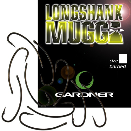 Гачки Gardner Covert Dark Long Shank Mugga hooks barbed