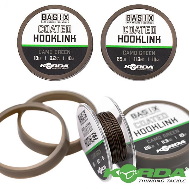 Повідцевий матеріал в оболонці Korda Basix Coated Hooklink
