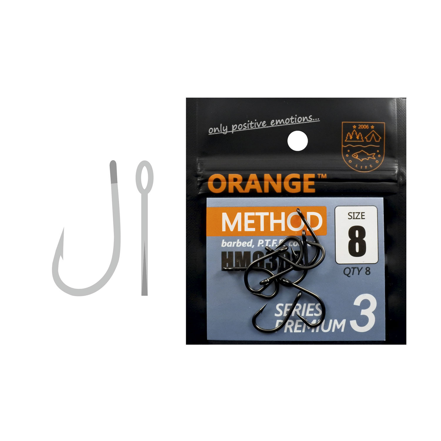 Одинарний методний гачок Orange Series 3 Premium