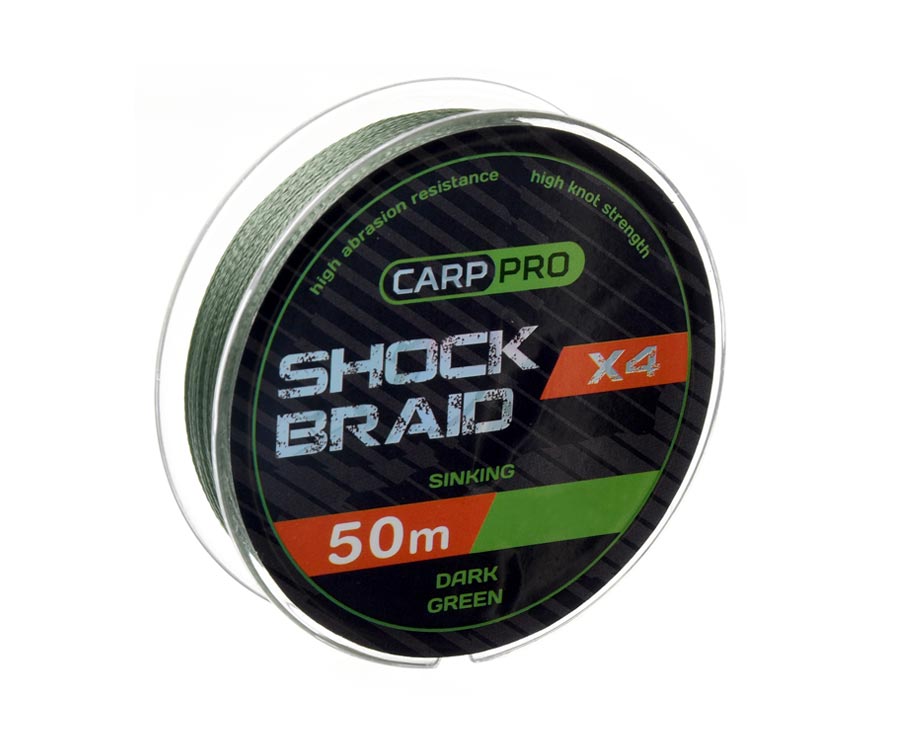 Шок-лідер Carp Pro Shock Braid PE X4 Dark Green