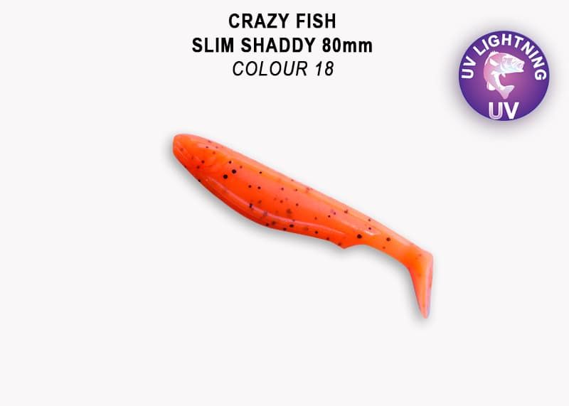 Силікон Crazy Fish Slim Shaddy 3.2"