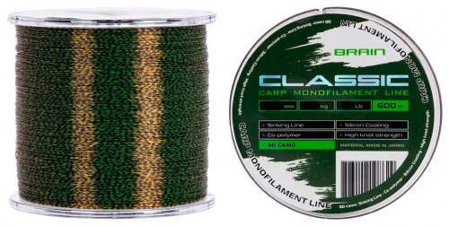 Волосінь Brain Classic Carp Line camo 600м