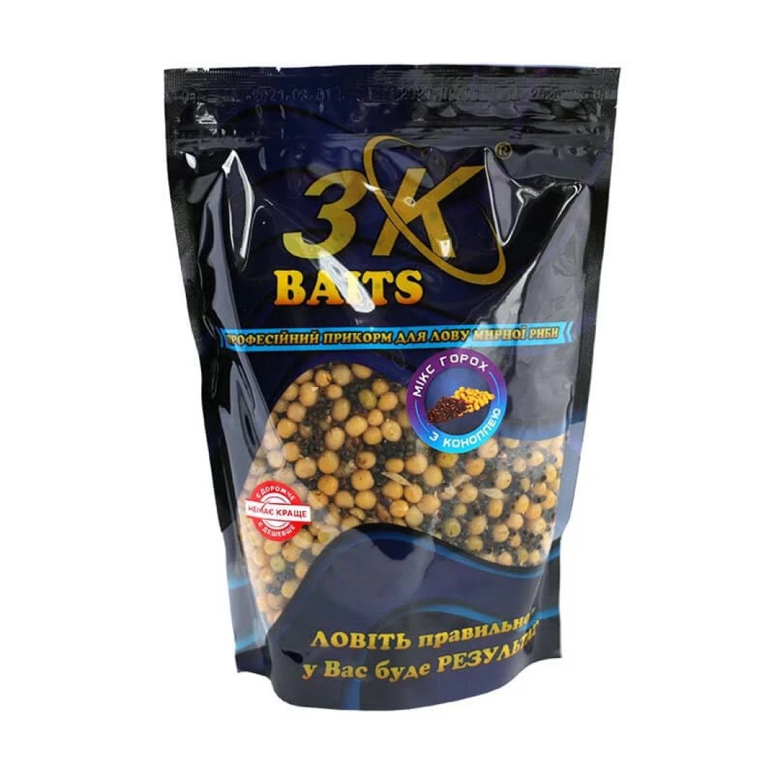 Зерновий мікс 3K Baits Горох/Конопля