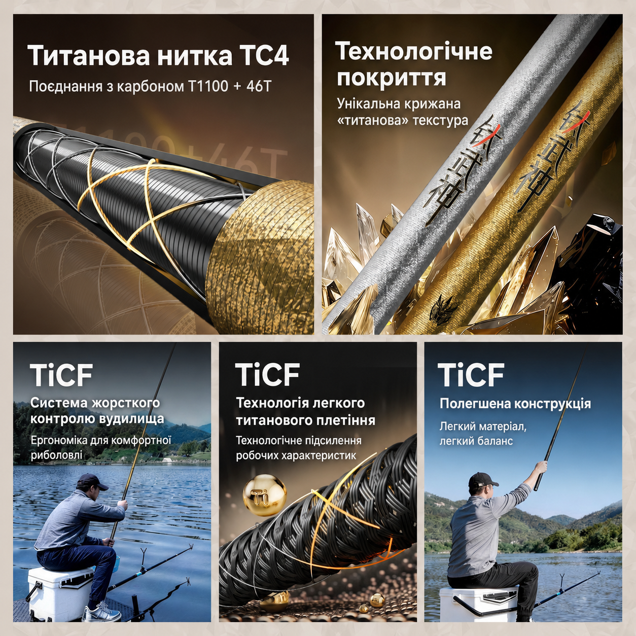 Вудилище Herabuna Samurai TiCF MAX 19 стрій 6H