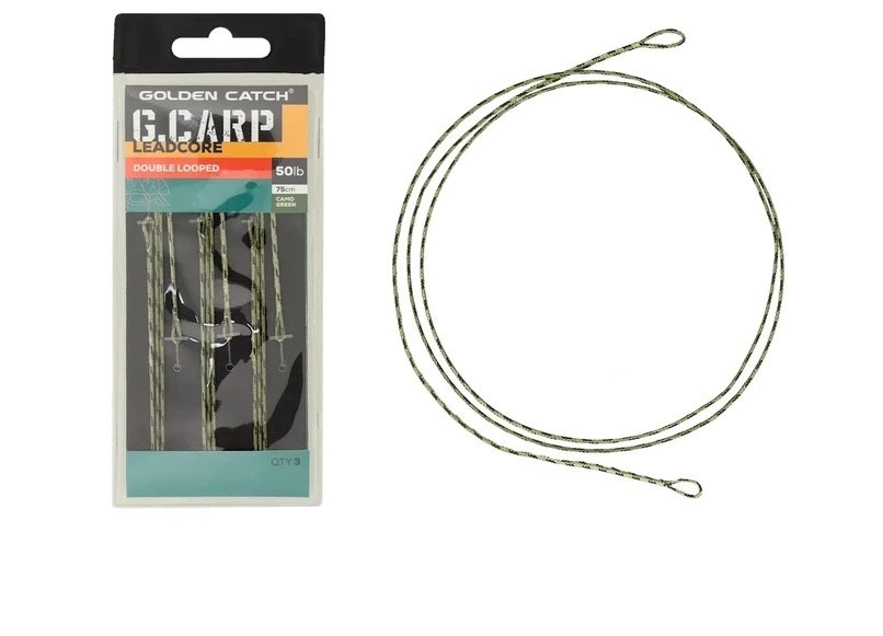 Готовий лідкор GC G.Carp 75см 50lb Caмo Green 3шт/уп