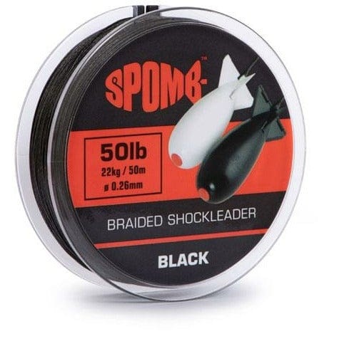 Шок-лідер Spomb Braided leader 22kg / 50lb Black